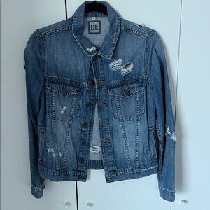 Distressed Denim Jacket DL 1961